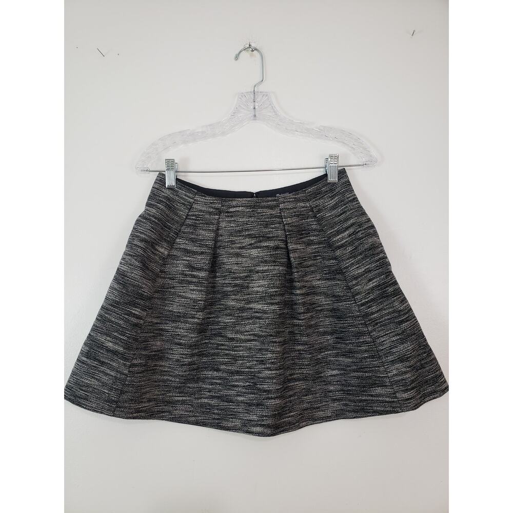 Y2K Madewell Women's Skirt Size 0 Tweed Mini Marbled Pleated Pocket Countdown